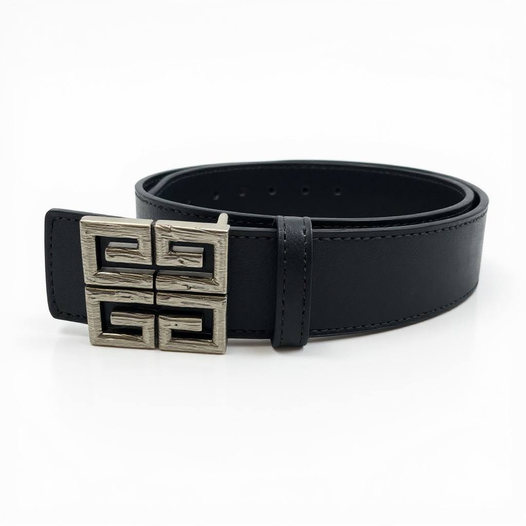 Givenchy 4G Logo Leather Belt – Black Designer Statement Belt  🖤✨ 110 cm