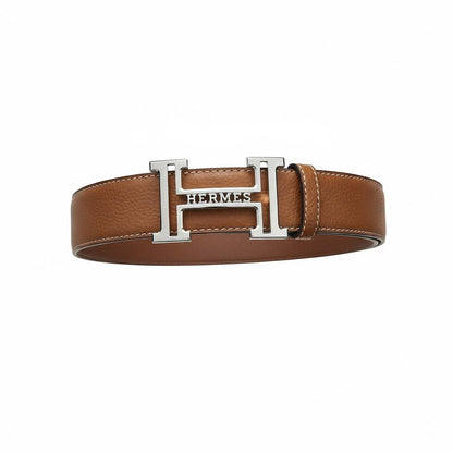 Hermès H Buckle Leather Belt – Brown Classic Luxury Belt 110cm 🤎✨