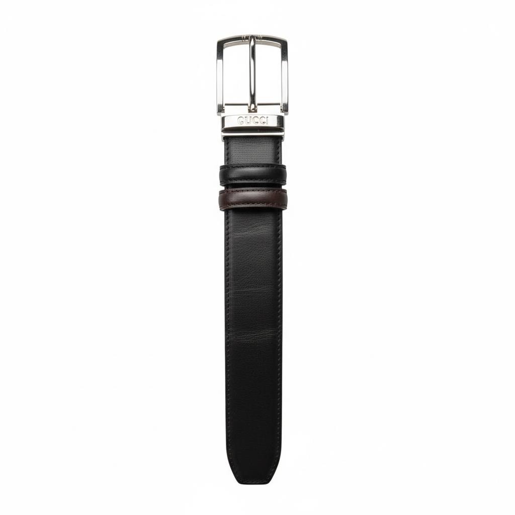 Gucci Reversible Leather Belt – Black & Brown Classic Buckle 115cm 🖤🤎✨