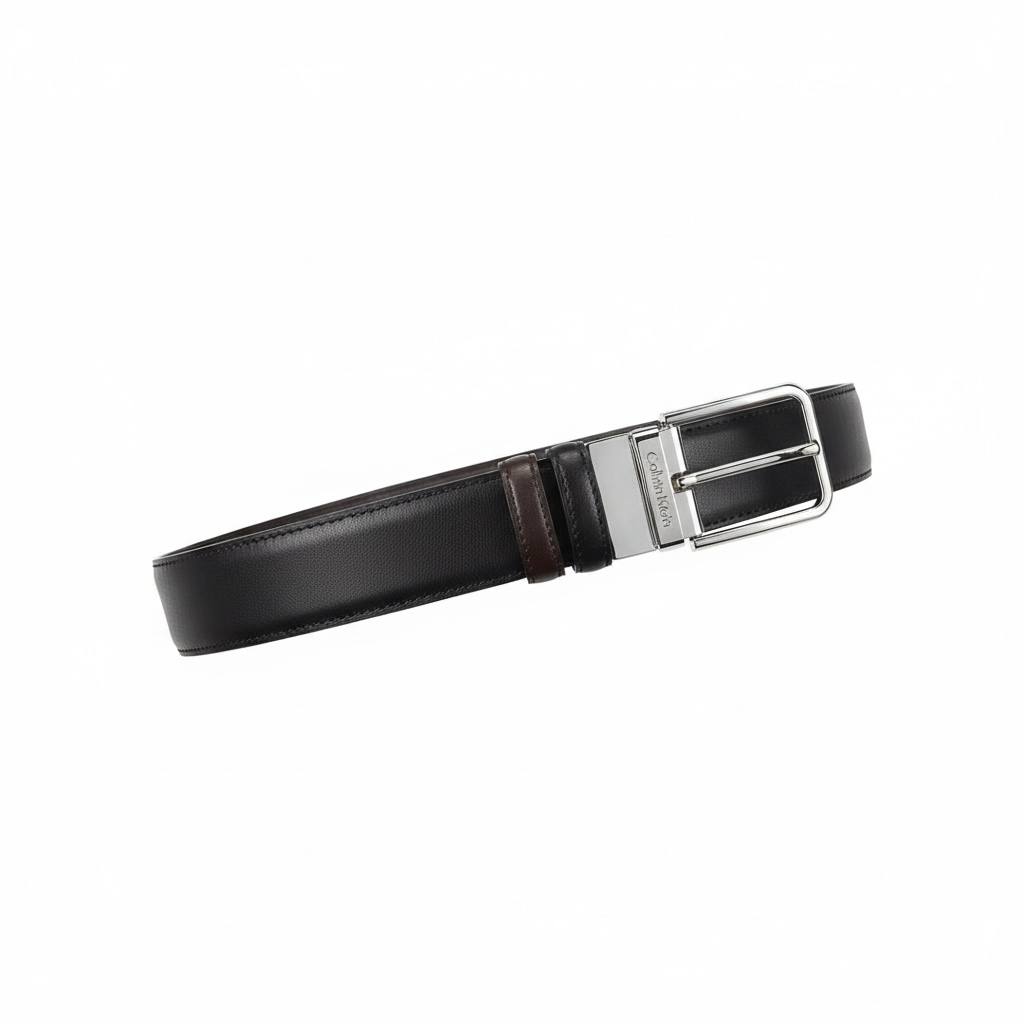 Calvin Klein Reversible Leather Belt – Black & Brown Classic Buckle 130cm 🖤🤎✨