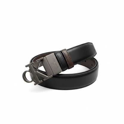 Calvin Klein Reversible CK Logo Leather Belt – Black & Brown 130cm 🖤🤎✨