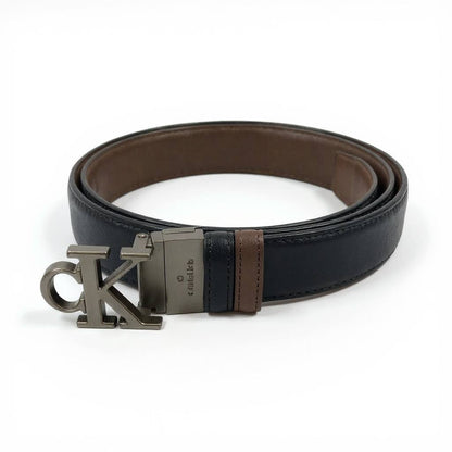 Calvin Klein Reversible CK Logo Leather Belt – Black & Brown 130cm 🖤🤎✨