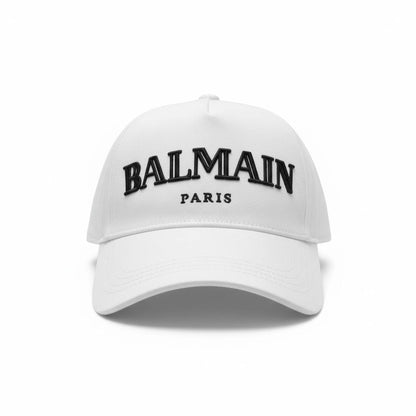 Balmain Paris White Signature Cap 🤍🖤✨🇫🇷