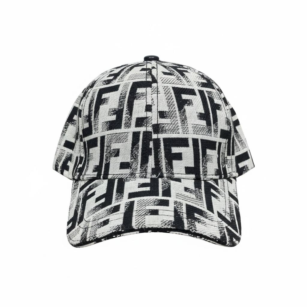 Fendi All-Over Logo Print Cap 🖤🤍✨🧢🔥