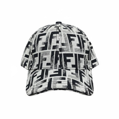 Fendi All-Over Logo Print Cap 🖤🤍✨🧢🔥