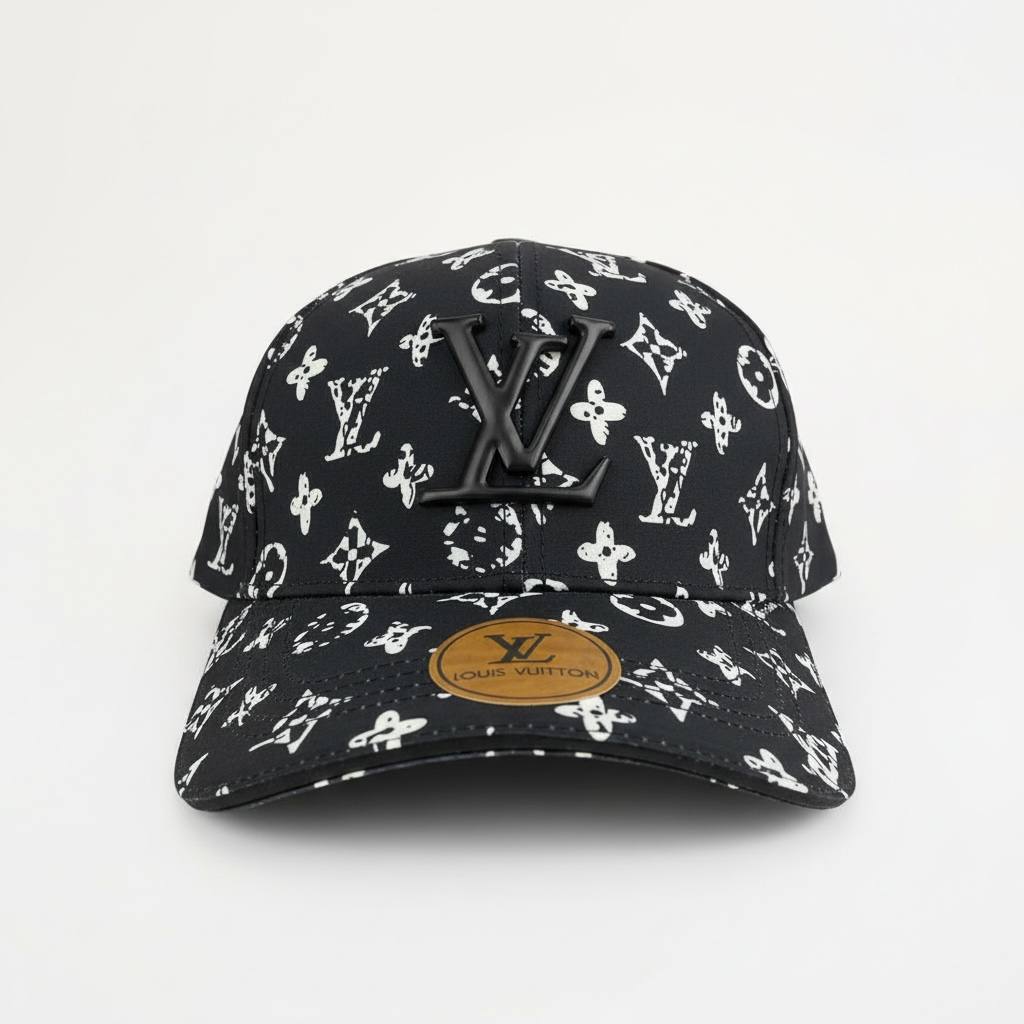 Louis Vuitton Monogram Black Cap – Iconic LV Statement Edition 🖤✨🔥