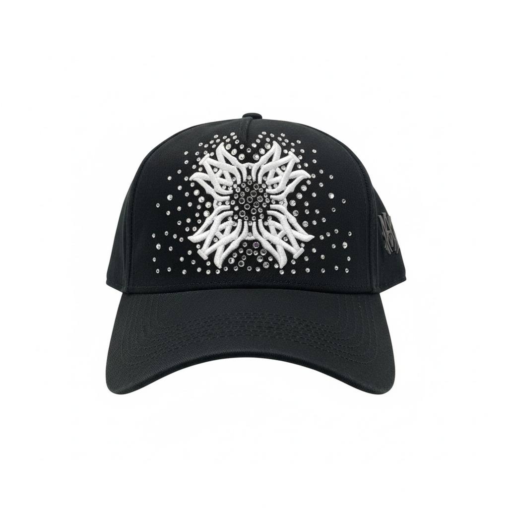 Amiri Crystal Star Logo Cap ✨🖤