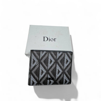 🖤 Dior Geometric Pattern Leather Wallet – Men’s Luxury Bifold 🖤