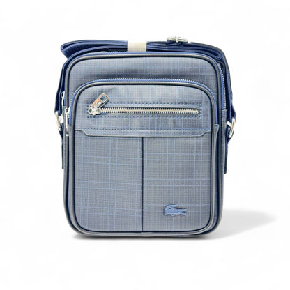 Lacoste Men's Crossbody Bag | Stylish Checkered Travel Bag 🐊🎒