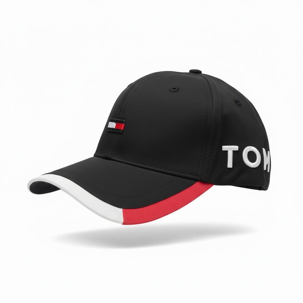 Tommy Hilfiger Black Signature Flag Cap 🖤🧢🇺🇸