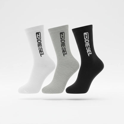 Diesel Logo Crew Socks 6-Pack 🧦🔥 | Double Color Set Collection