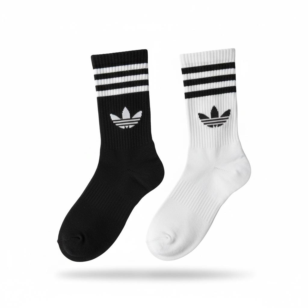 Adidas Originals Crew Socks (6 Pairs Pack) 🖤🤍
