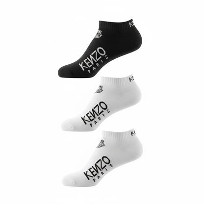 Kenzo Paris No-Show Socks 3-Pack 🧦🔥 | 1 Black & 2 White