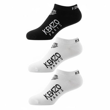 Kenzo Paris No-Show Socks 3-Pack 🧦🔥 | 1 Black & 2 White