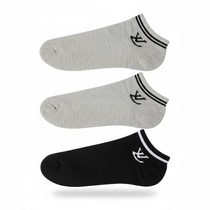 Louis Vuitton LV No-Show Socks 3-Pack 🧦✨ | 2 Grey & 1 Black