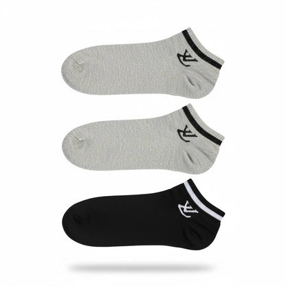Louis Vuitton LV No-Show Socks 3-Pack 🧦✨ | 2 Grey & 1 Black