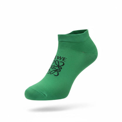 Loewe Green Ankle Socks 🟢 | Minimal Logo Low-Cut Designer Socks