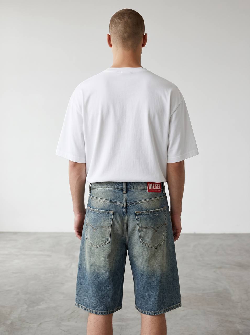 Diesel Wide-Leg Jorts – Vintage Wash Denim Shorts 👖🔥