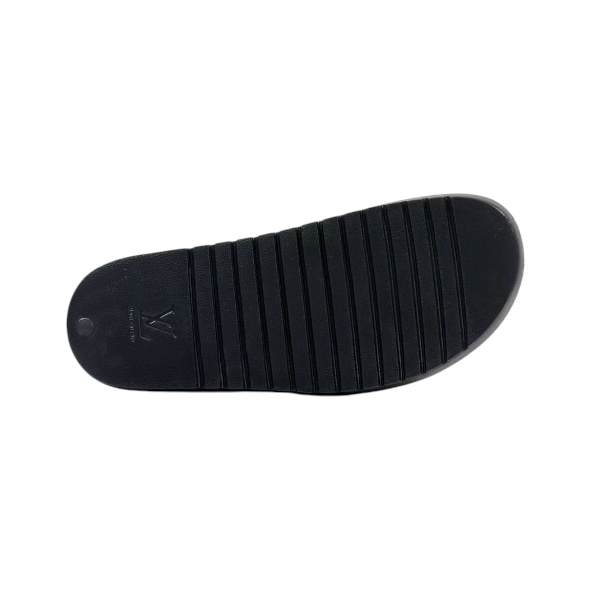 Louis Vuitton Inspired Monogram Slides – Triple Black Edition 🖤✨