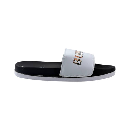 Burberry Check Logo Slides – White Edition 🤍✨