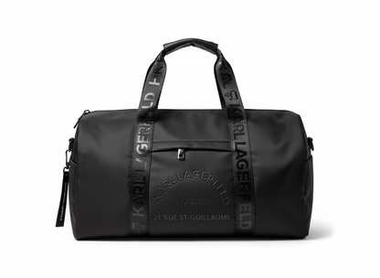 KARL LAGERFELD Black Travel Duffel Bag 🖤✈️ | Premium Statement Carry