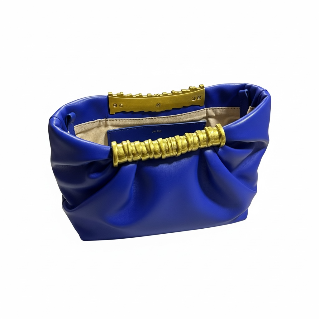 JW PEI Ruched Clutch Bag – Electric Blue 💙✨ | Statement Glam Piece