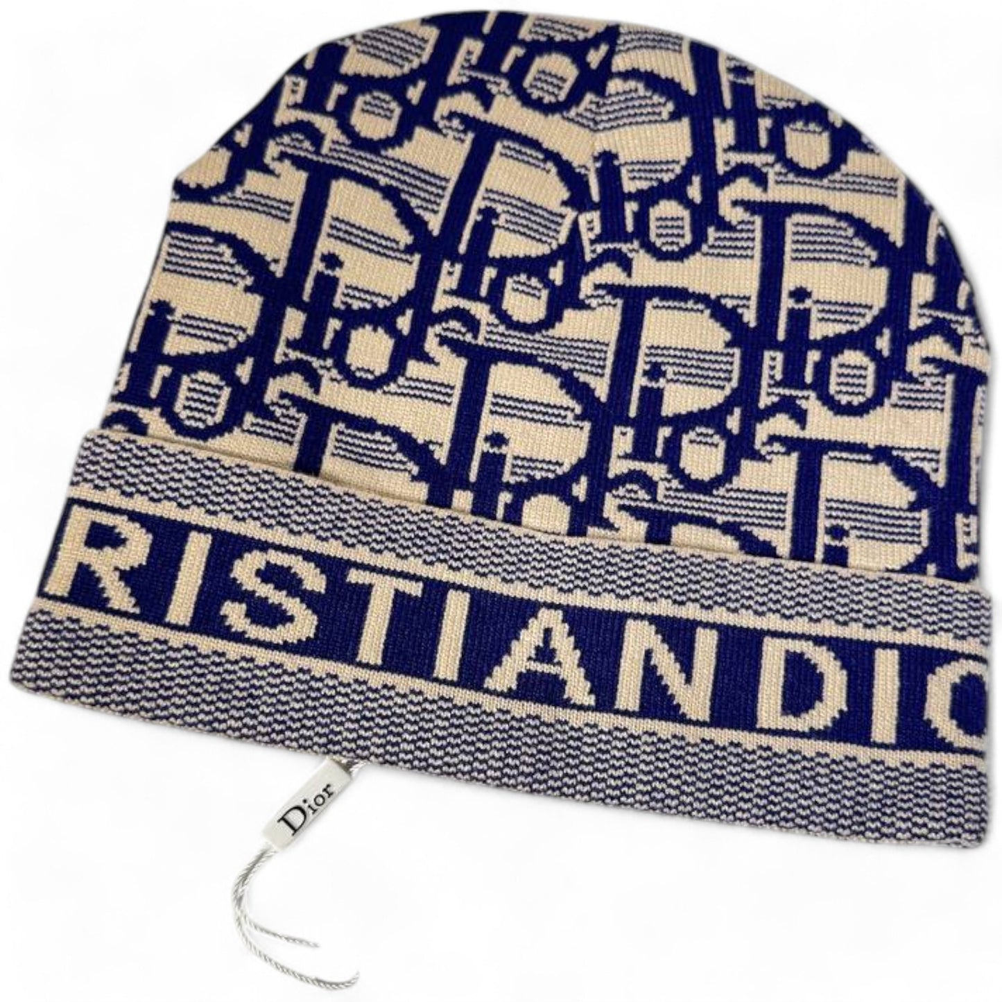 Christian Dior Navy Monogram Beanie