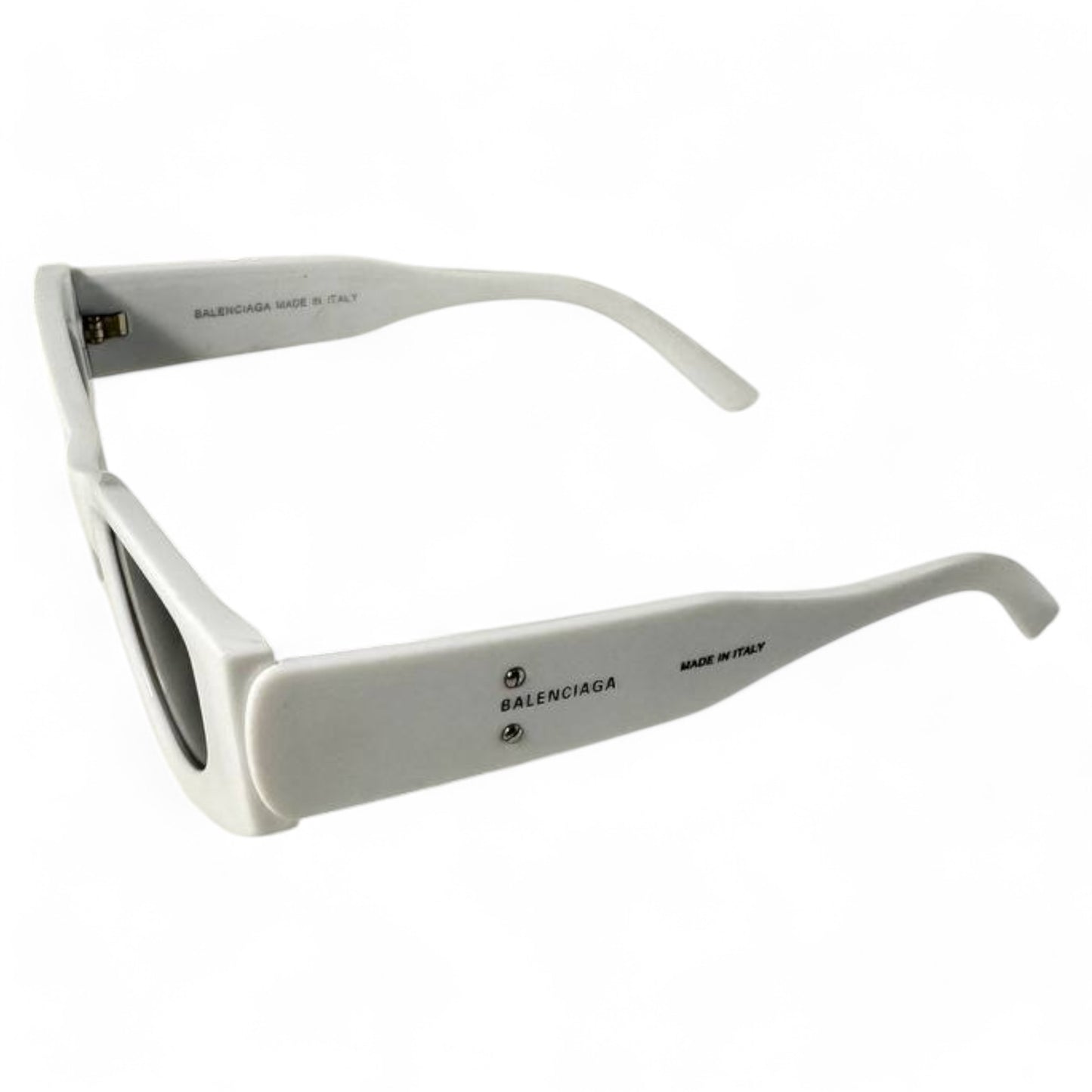 Balenciaga White Chunky Frame Sunglasses