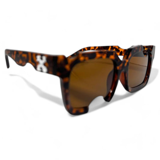 Off-White Tortoiseshell Square Sunglasses