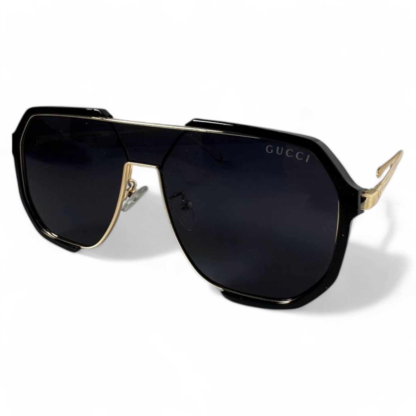 Luxe Aviator Sunglasses with Gold Accent Frames