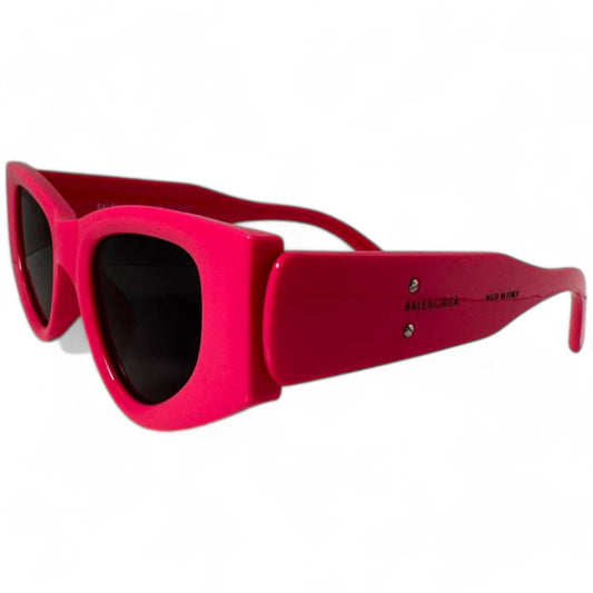 Balenciaga Pink Rectangular Sunglasses