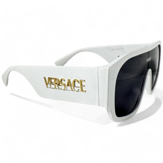 Versace White Oversized Sunglasses