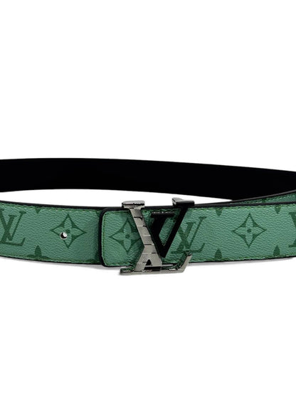 🟢 Louis Vuitton Monogram Eclipse Green Belt – 125cm 💚✨