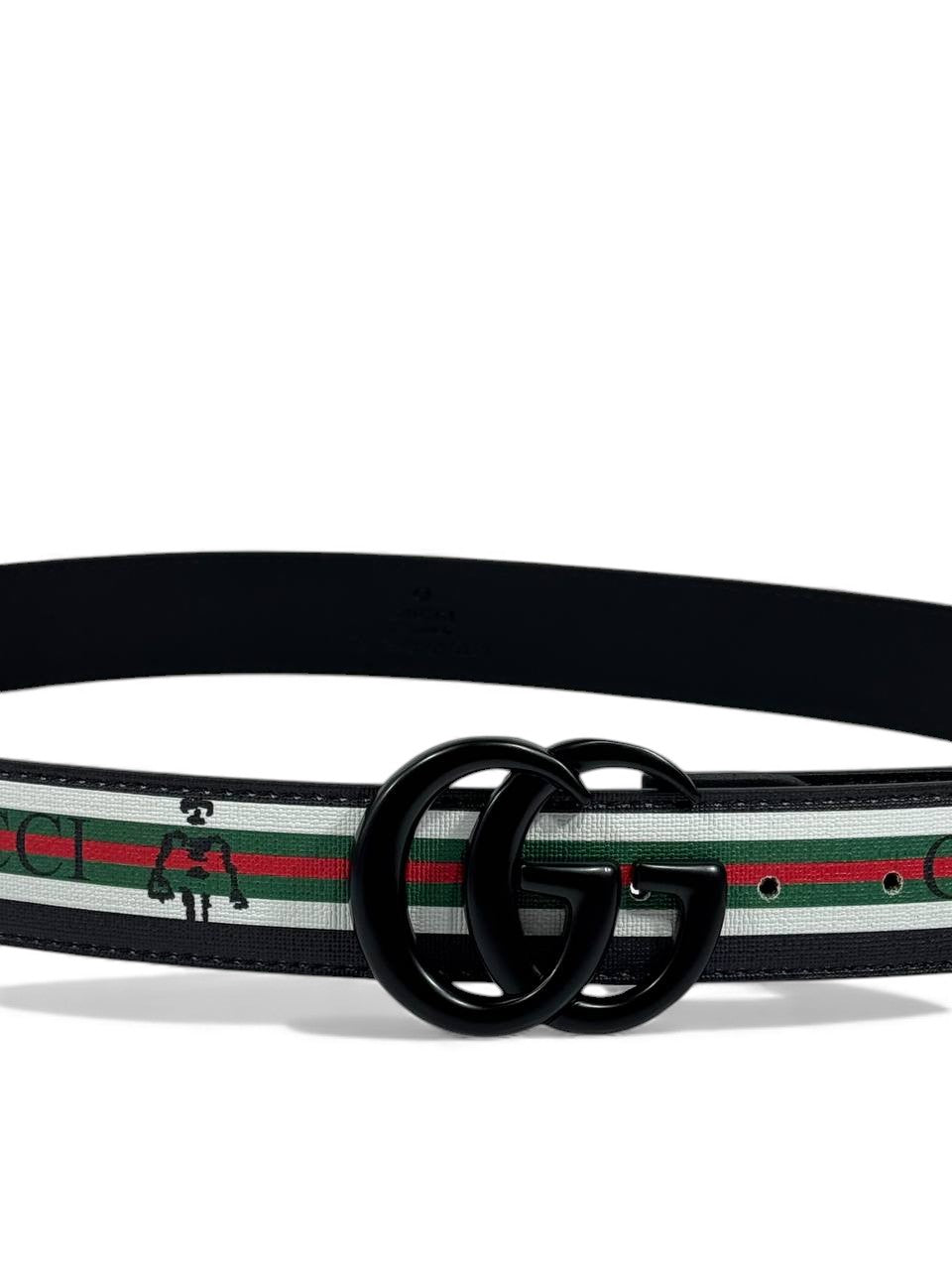 🖤 Gucci Web Stripe Belt with GG Buckle – 120cm 🇮🇹✨