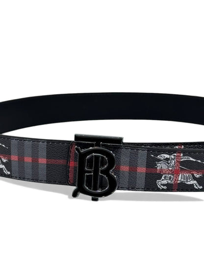 🖤 Burberry Knight Edition Check Belt – 125cm ⚔️✨
