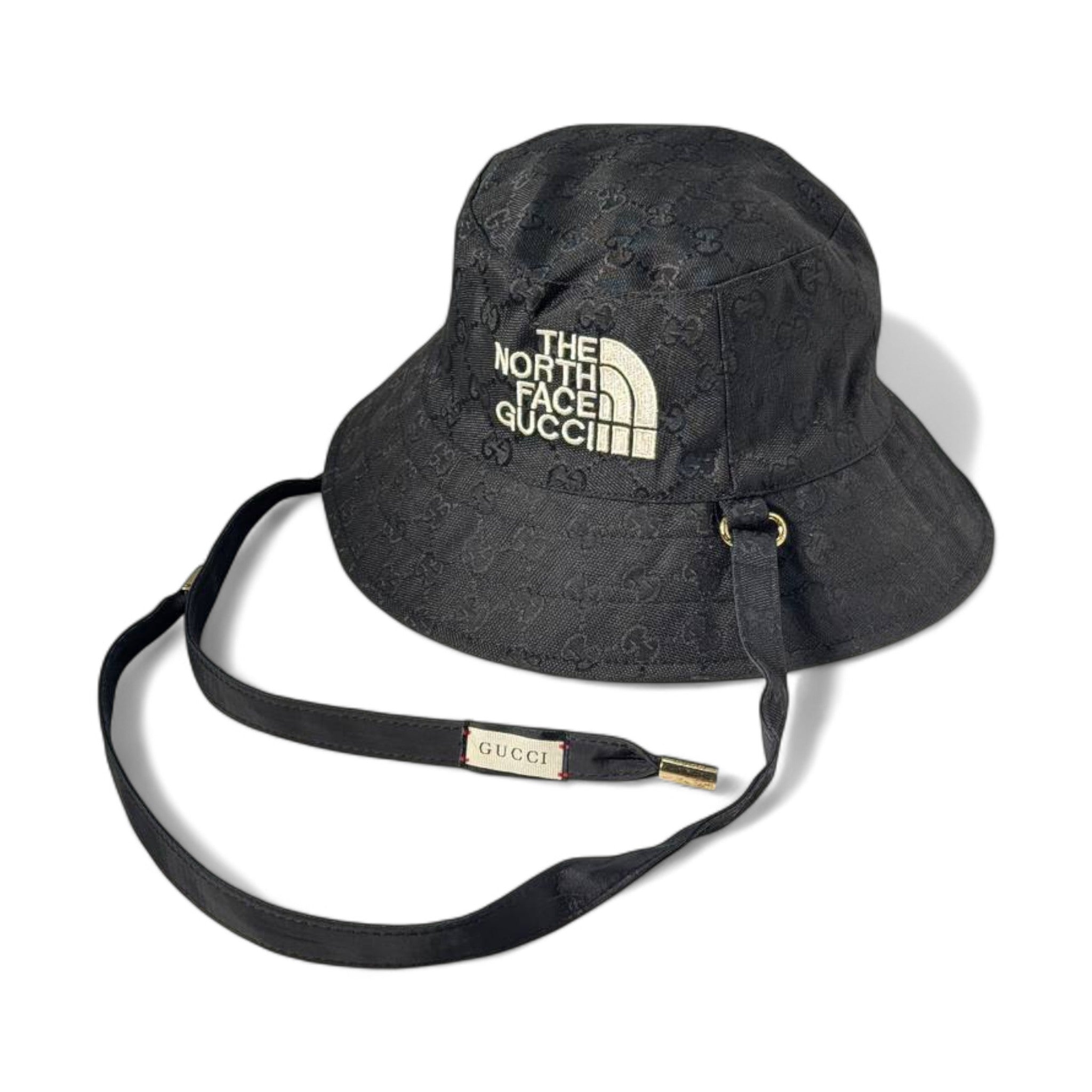 The North Face x Gucci Reversible Black Bucket Hat – GG Monogram & Nylon