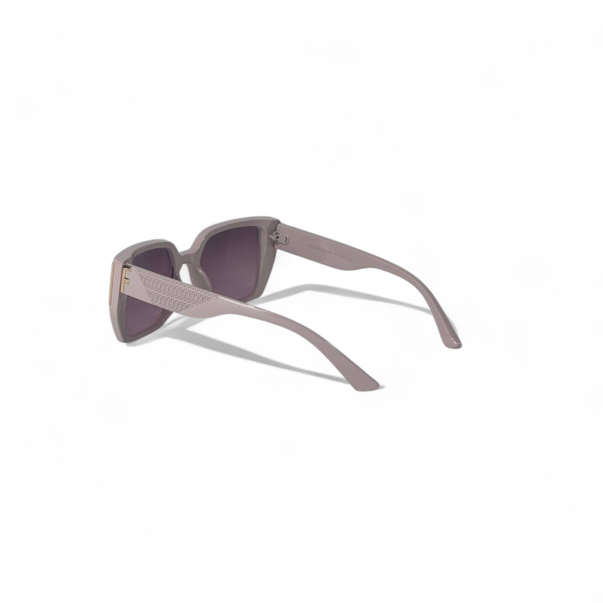Fendi Square Frame Sunglasses – Taupe & Gold Designer Eyewear 🖤🕶️