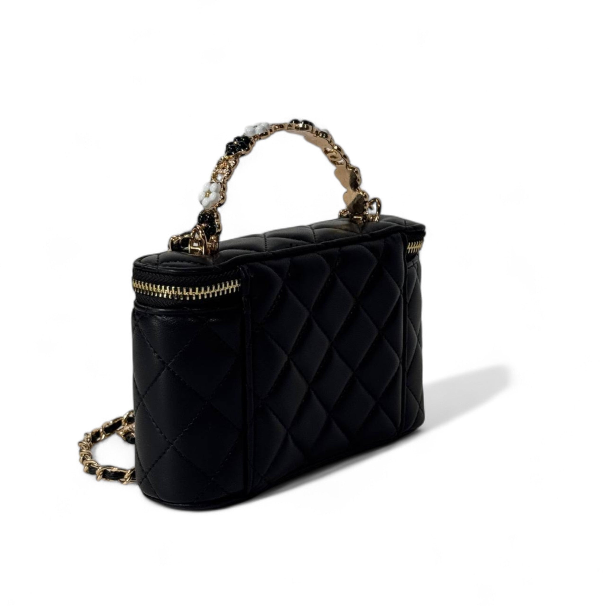 Chanel Mini Quilted Crossbody Bag – Black Lambskin with Gold Chain ✨🖤