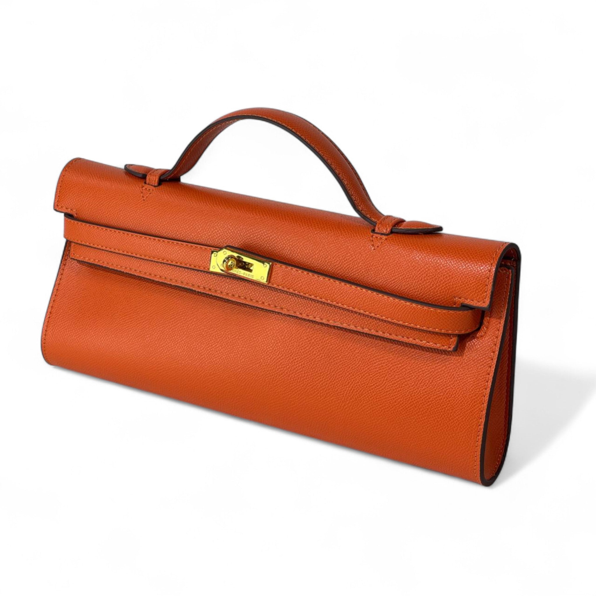 Hermès Kelly To Go Clutch – Orange Epsom Leather with Gold Hardware 🧡✨