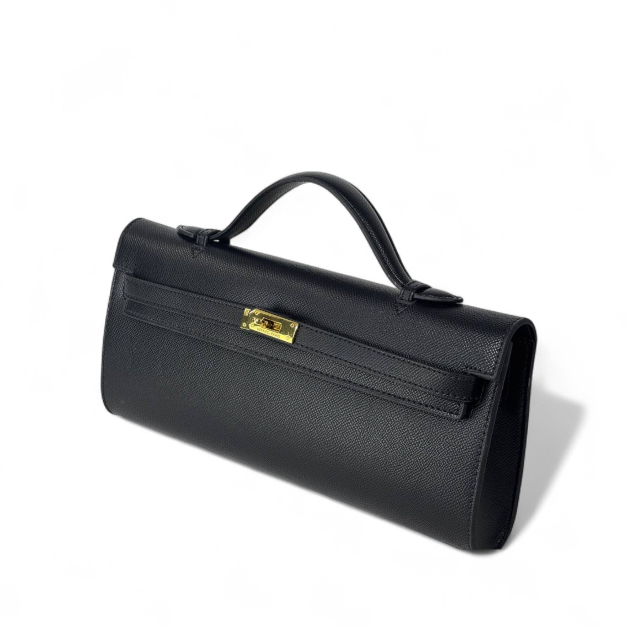 Hermès Kelly To Go Clutch – Black Epsom Leather with Gold Hardware 🖤✨