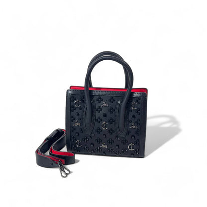 Christian Louboutin Mini Cabata Tote – Black on Black with Signature Red Interior 🖤🔥