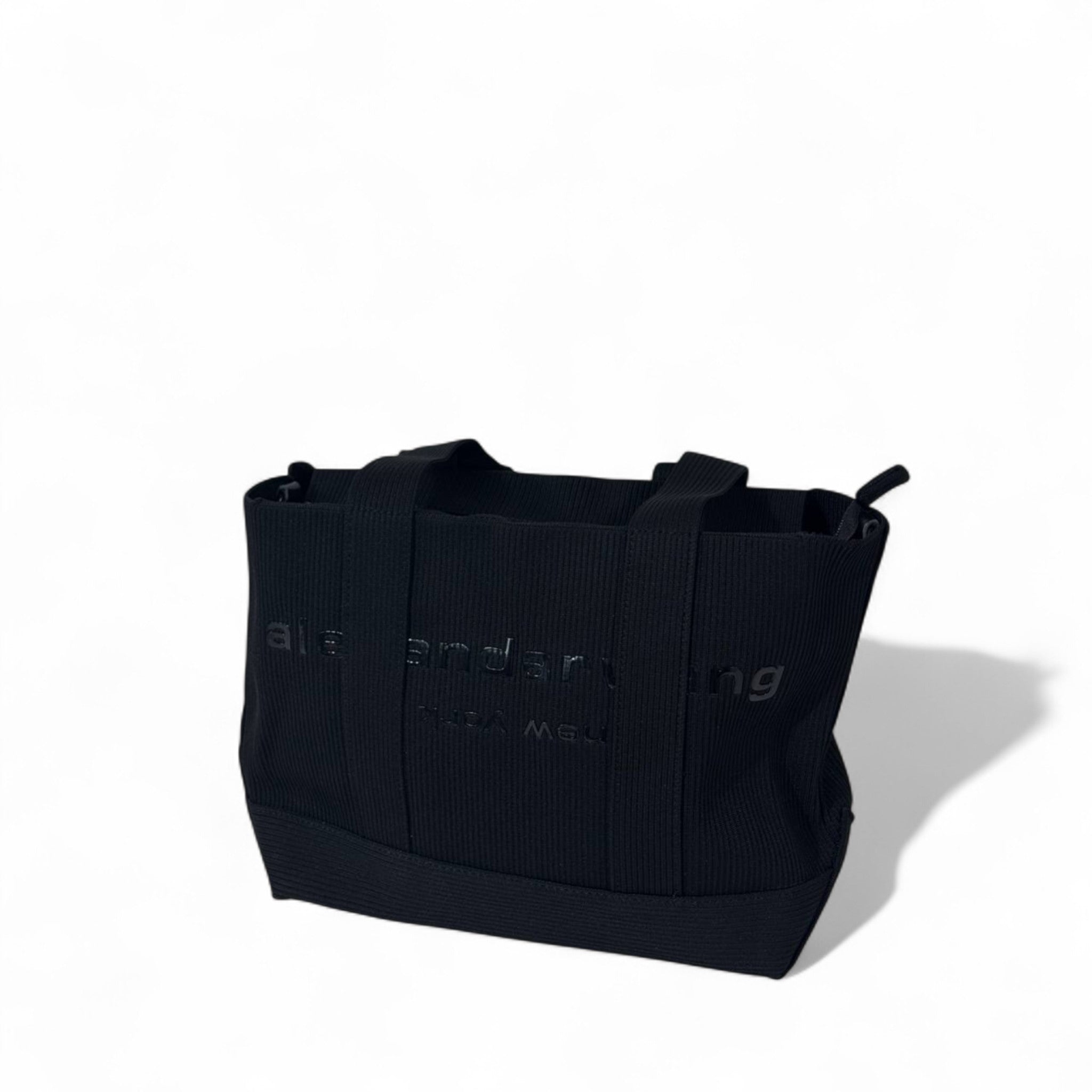 Alexander Wang Large Ribbed Tote – Black Canvas Urban Chic 🖤