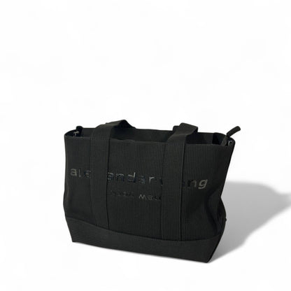 Alexander Wang Large Ribbed Tote – Black Canvas Urban Chic 🖤