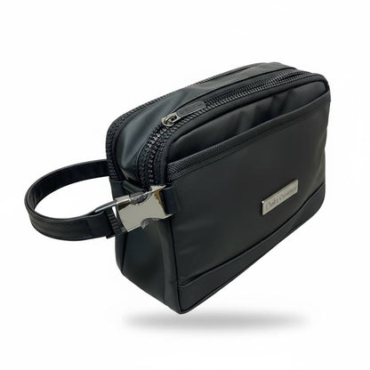 Calvin Klein Jeans Black Travel Toiletry Bag 🖤✨ | Minimal Zip Wash Pouch