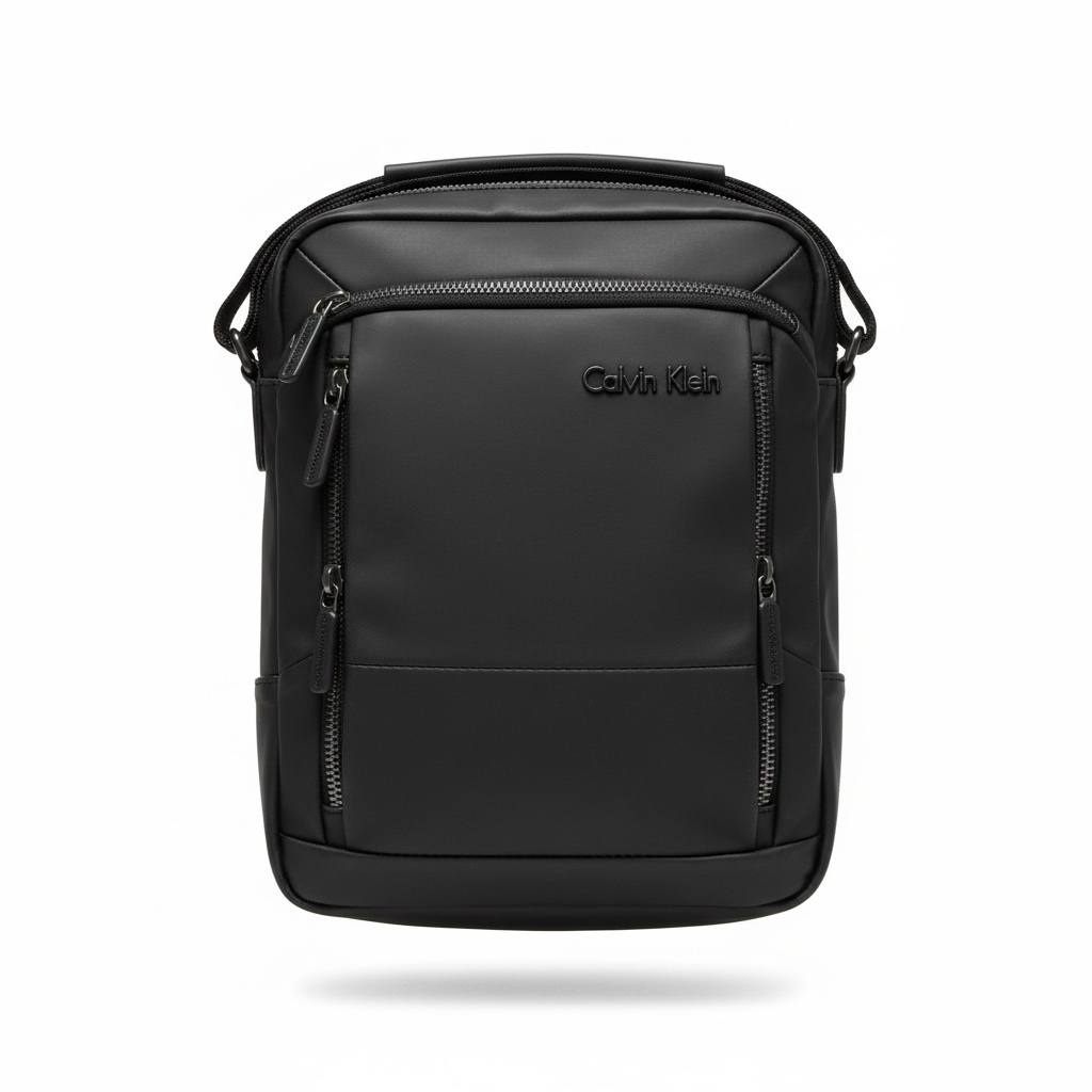 Calvin Klein Black Utility Crossbody Bag 🖤 | Modern Zip Detail Shoulder Bag