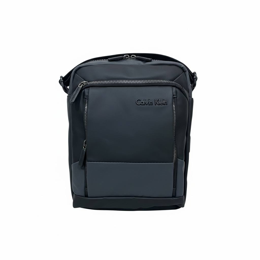 Calvin Klein Gray Crossbody Bag 🩶 | Modern Zip Detail Shoulder Bag
