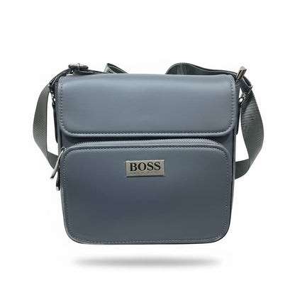 BOSS Grey Crossbody Bag 🩶 | Modern Minimal Shoulder Bag for Men