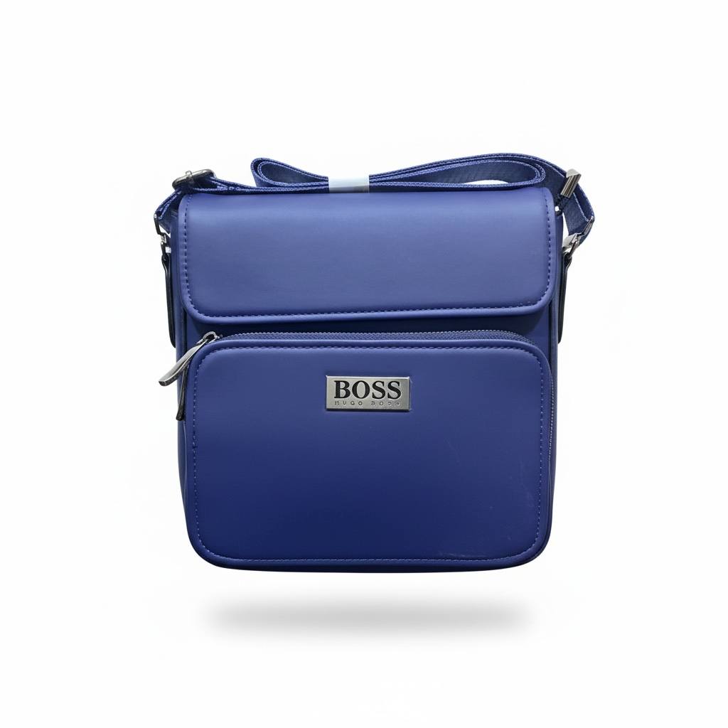 BOSS Blue Crossbody Bag 💙 | Premium Everyday Shoulder Bag for Men