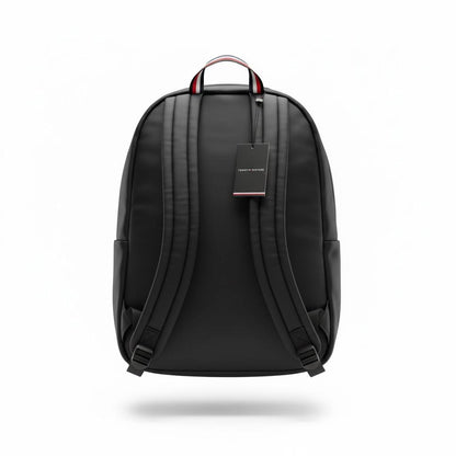 Tommy Hilfiger Black Logo Backpack 🖤🎒 | Everyday Essential Travel & School Bag