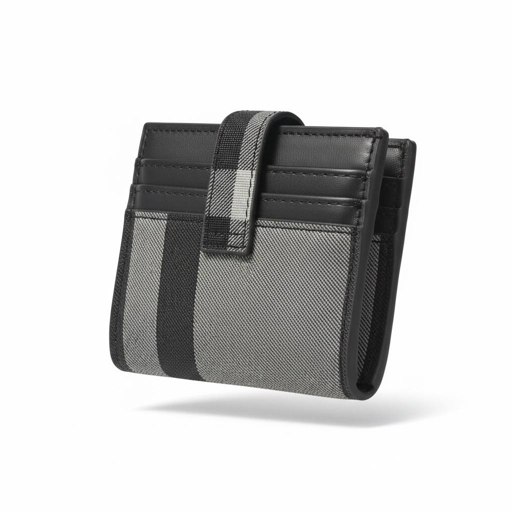 BURBERRY Classic Check Card Holder Wallet 🖤 | Slim Luxury Pocket Wallet